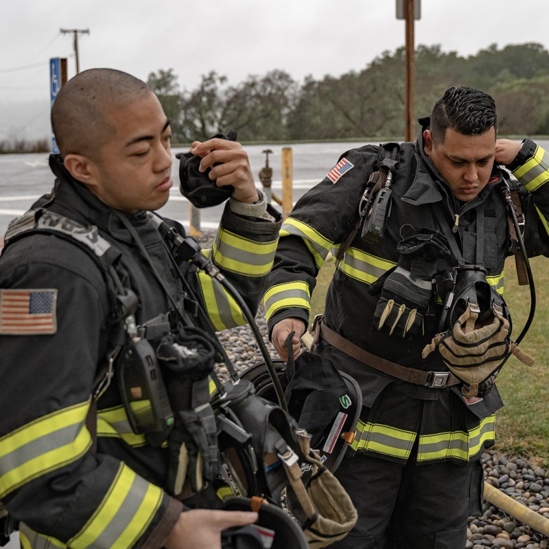 Firefighter Yaansana and Firefighter Bermudez